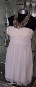 White Dress Pearl & Rhinestone Yoke